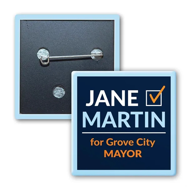 Square Button w/ Pin