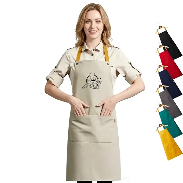 14 oz. Custom Canvas Kitchen Apron w/ 2 front pockets