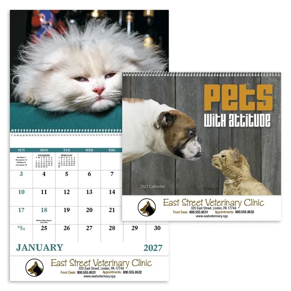 Good Value™ Pets with Attitude - Spiral Calendar