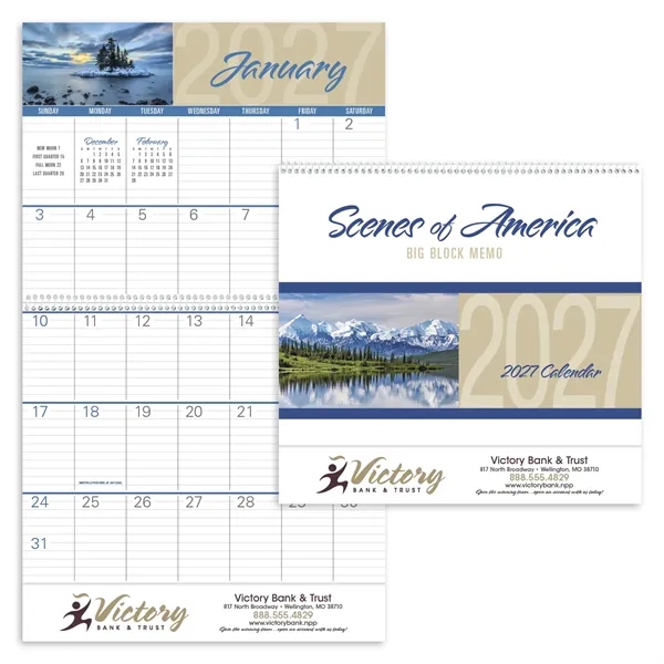 Triumph® Calendars Scenes of America Big Block Memo Calendar