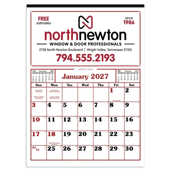 Skinner & Kennedy® Commercial 12-Sheet Calendar
