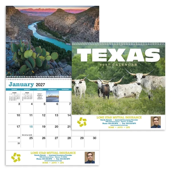 Products Texas Appointment Calendar - Spiral