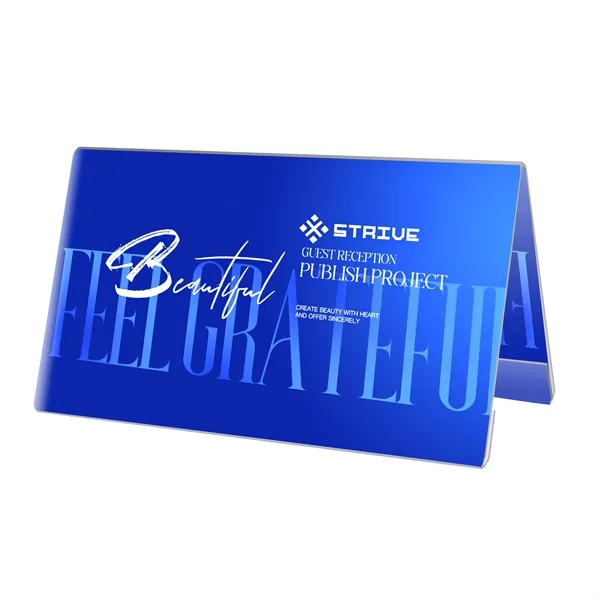 V Shaped Acrylic Double Sided Desk Name Plate