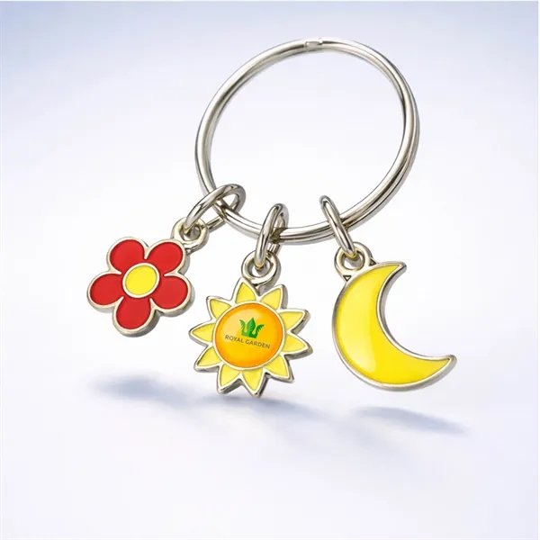 Charming Key Chain with 3 Custom Charms