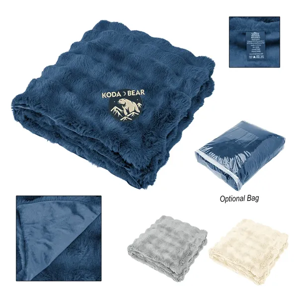 Faux Fur rPET Bubble Blanket