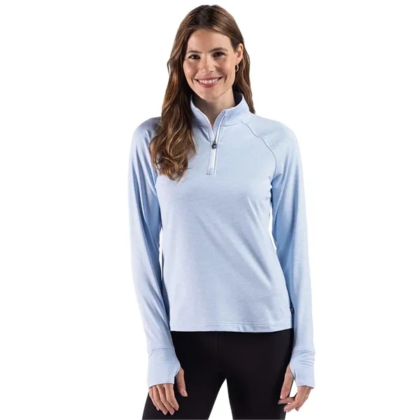 Cutter & Buck Adapt Recycled Soft Knit Stripe Womens Quar...