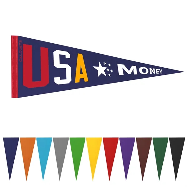 9"x24" Full Color Custom Large Felt Pennant