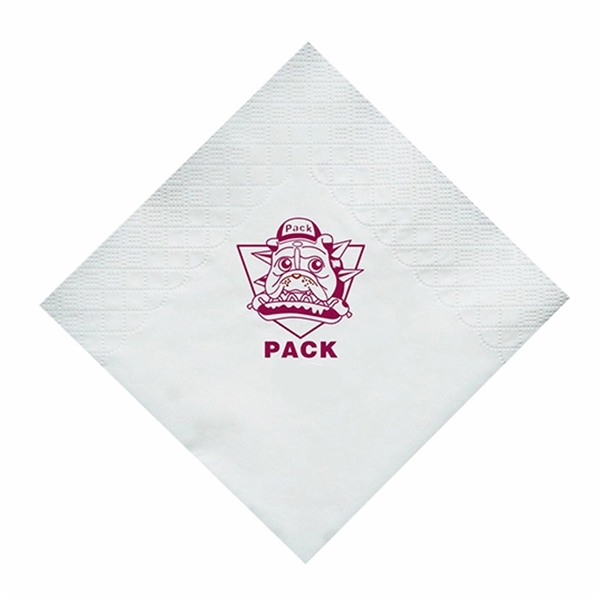2-Ply White Beverage Napkins - 5" x 5"