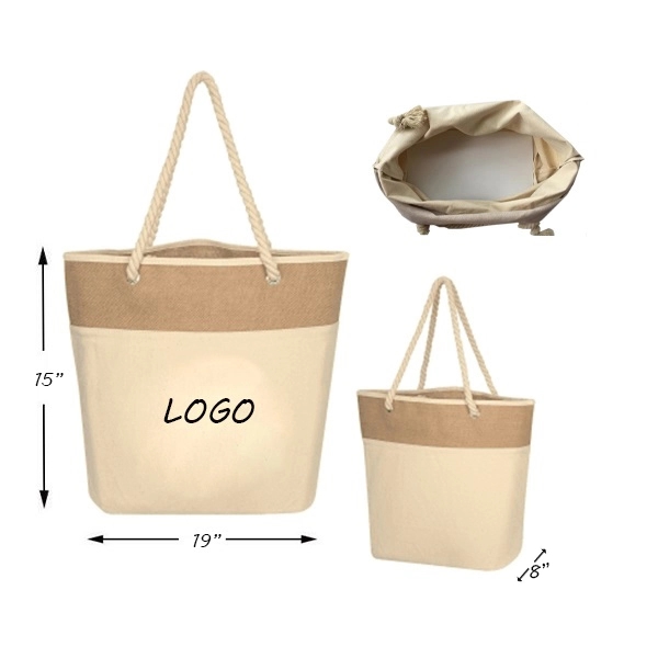 Cotton Tote Bag With Rope Handle