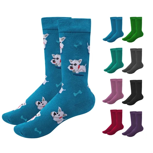 Quarter Cut Custom Knitted Jacquard Dress Socks