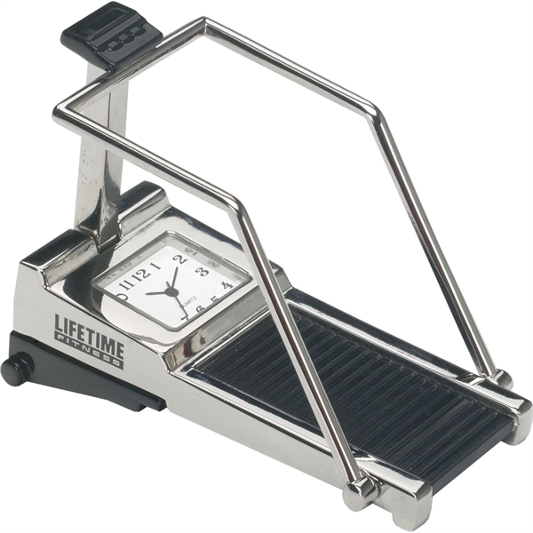 Silver Metal Treadmill Clock