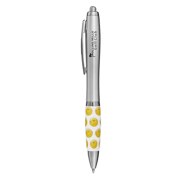 Smiley Happy Face Recycled ABS Ballpoint Pen.