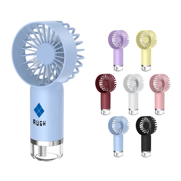 Plastic Portable Rechargeable Handheld Misting Fan