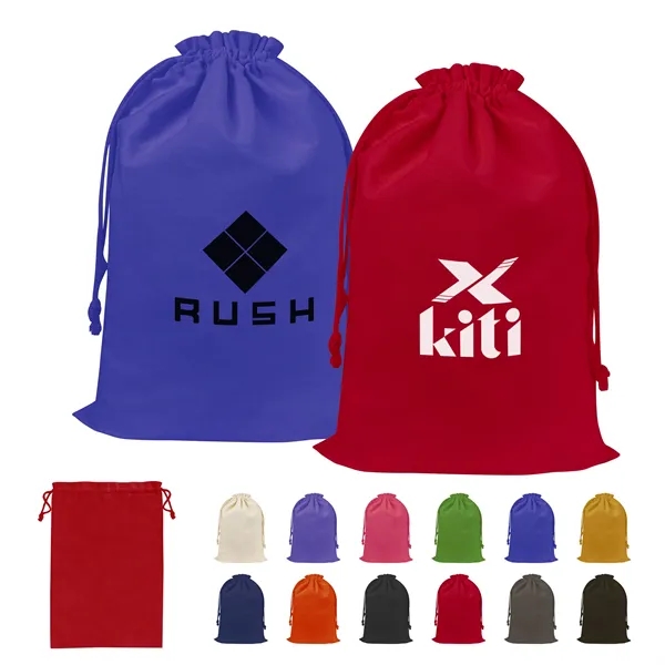 Large Cotton Drawstring Bag Organizer 19"x14"