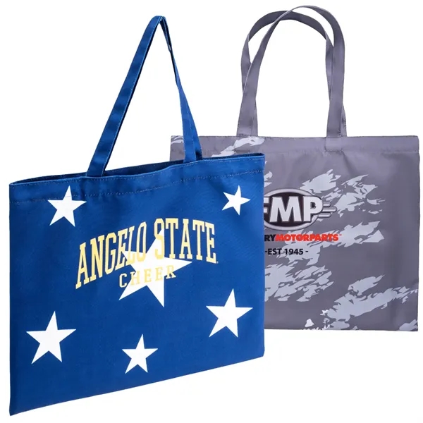 8 Oz Sublimated Poly Canvas Convention Tote Bag (18" x 14")