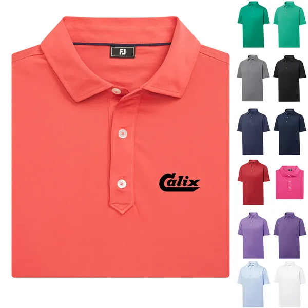 FootJoy Solid Lisle Set On Placket Polo