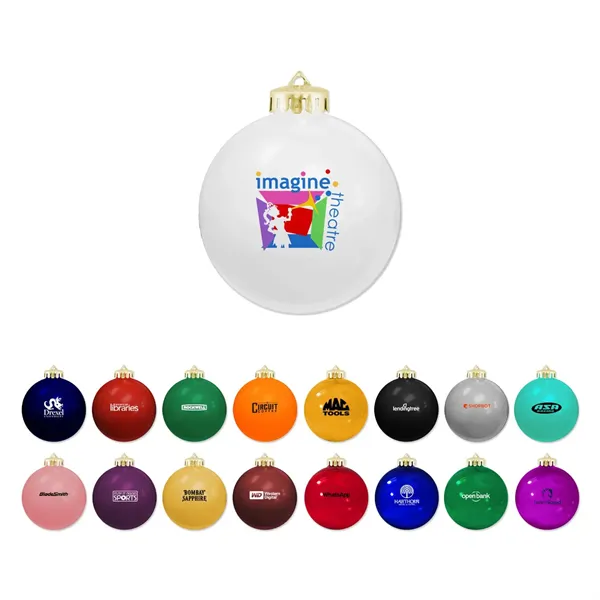 3 1/4" USA-Made Round Glossy Shatterproof Ornament