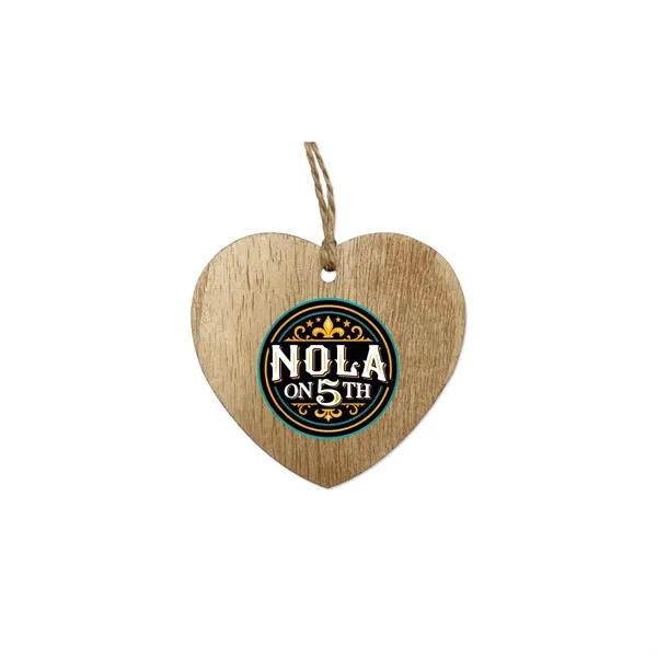 3" Wood Heart Ornament
