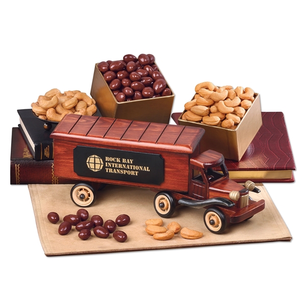 Tractor-Trailer with Chocolate Almonds and Cashews, thank a trucker