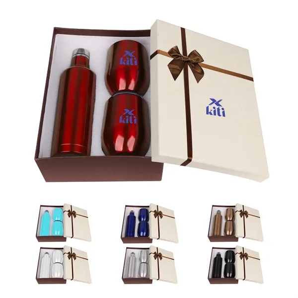 Insulated Wine Bottle & Stemless Tumblers Combos Gift Set