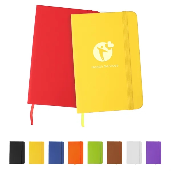 A6 Soft Touch Pocket Journal Notebook W/ Elastic Band