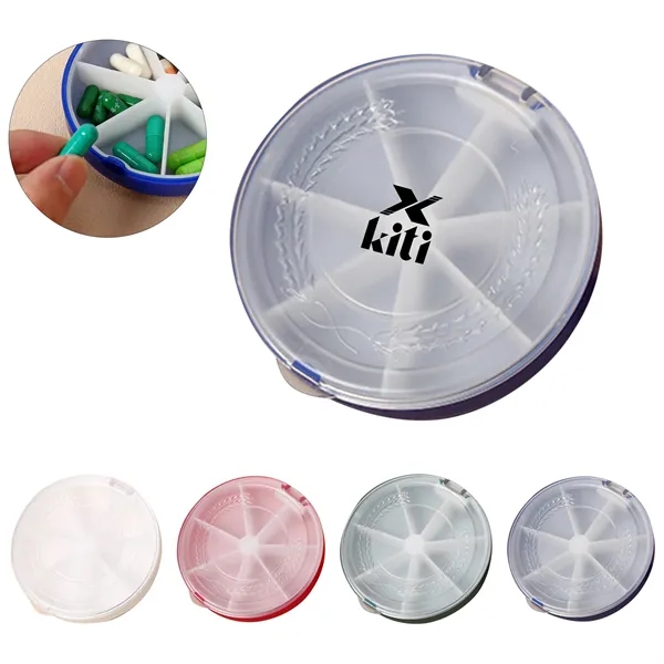 7 Compartment Portable Pill Box Organizer W/ Clear Lid