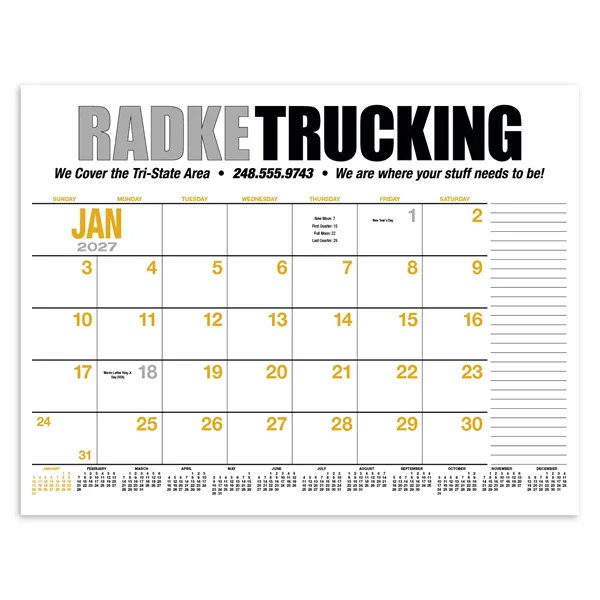 Products 13-Month Desk Pad Calendar