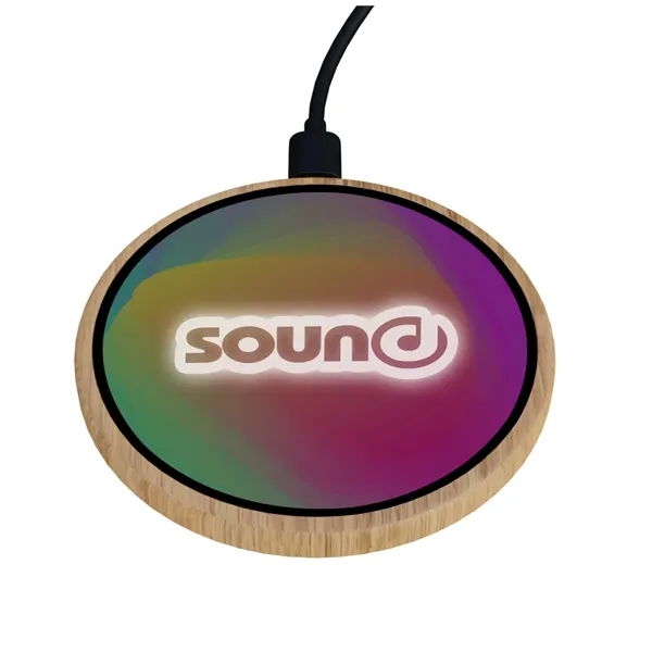 SCX Innovative Design™ Full-Color Bamboo 15W Wireless Cha...