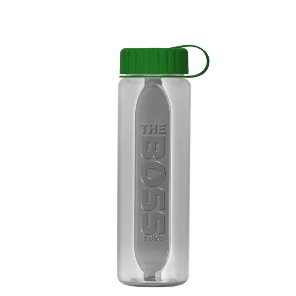 Garyline® Boss Embossed RPET Bottle with Tethered Lid - 2...