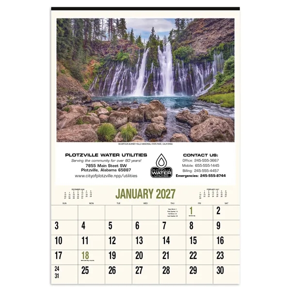 Products Scenic America® Executive-White Ad Calendar