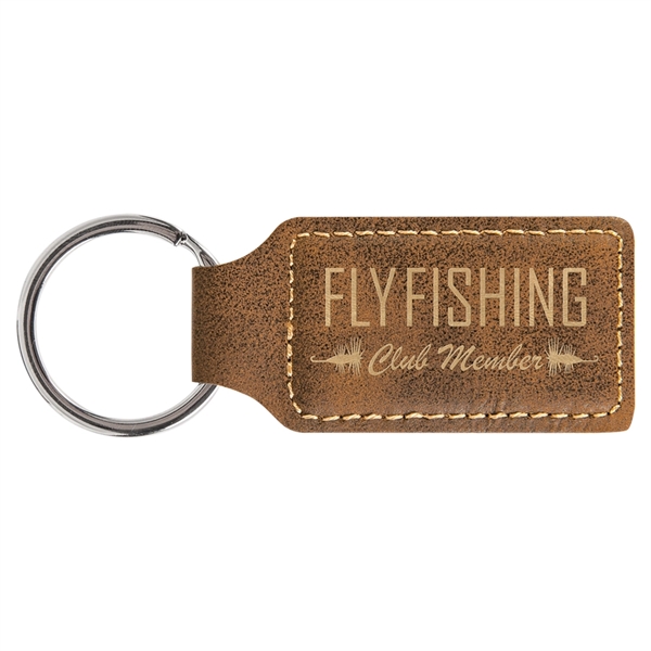 Laser Engraved Leatherette Key Tag