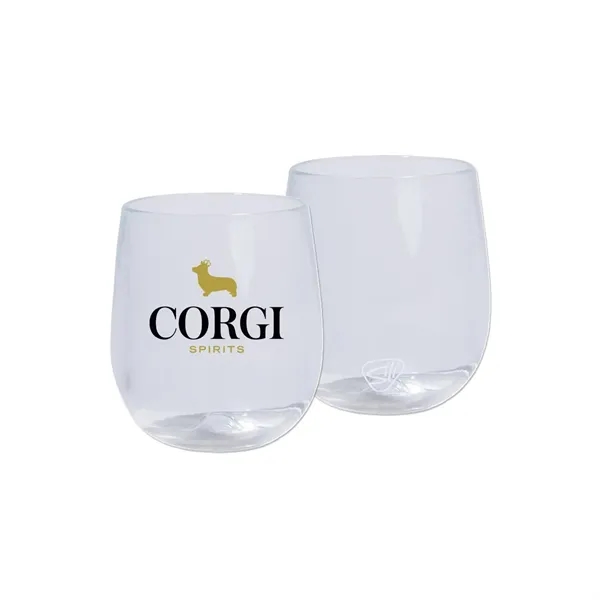 12 OZ Silicone Wine Crystal Clear Glass