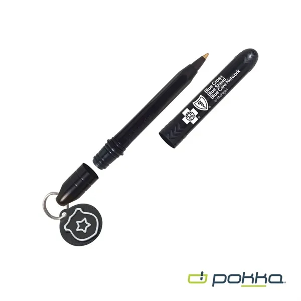 Pokka® Pocket Pen w/Dock & Chrome Keyring & Charm