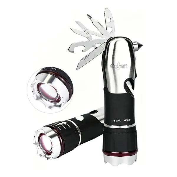 11 in 1 Portable Emergency Multi Tool LED Flashlight