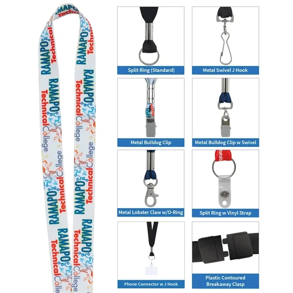 Good Value™ 3/4" RPET Fine-Print Lanyard
