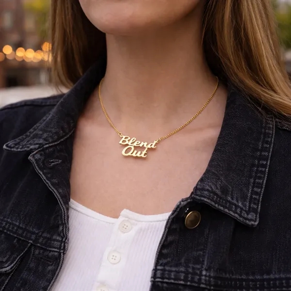 Slogan Charm Necklace