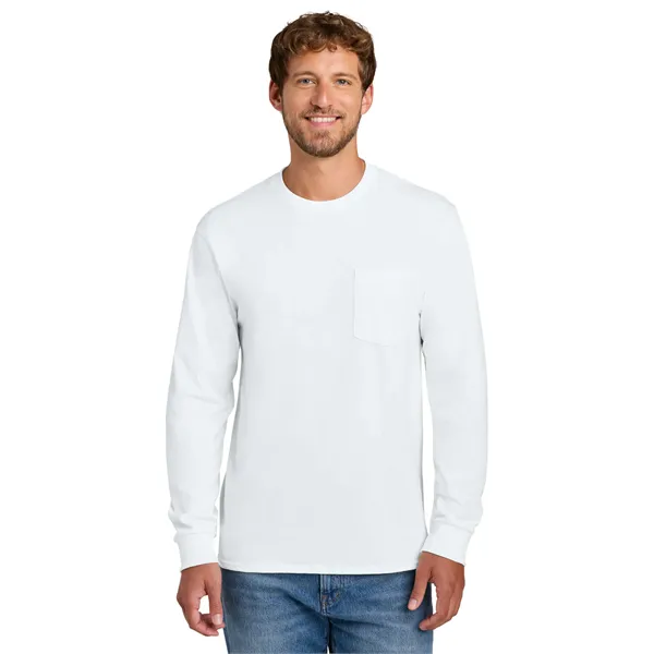 Port & Co Tall Long Sleeve Essential Pocket Tee.