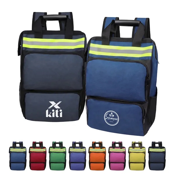 Large Heavy Duty Tool Backpack W/ Reflective Strip