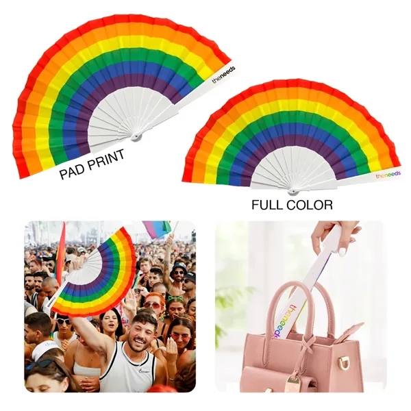Rainbow Accordion Fan