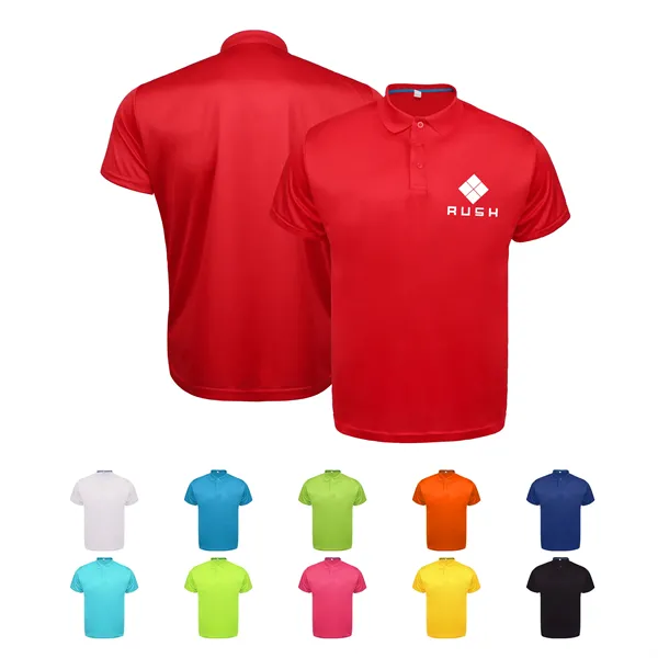 Breathable Poly Mesh Short Sleeve Harrison Polo T Shirt