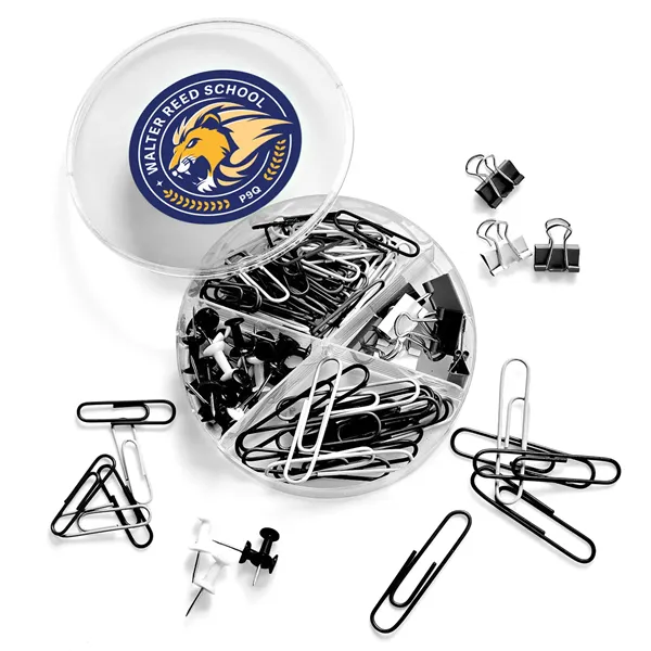 SUPPLY LINE® ROUND CLIPS & PINS SET BLACK & WHITE
