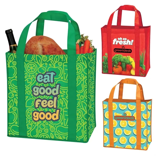 Universal Source® Laminated Non-Woven Grocery Tote