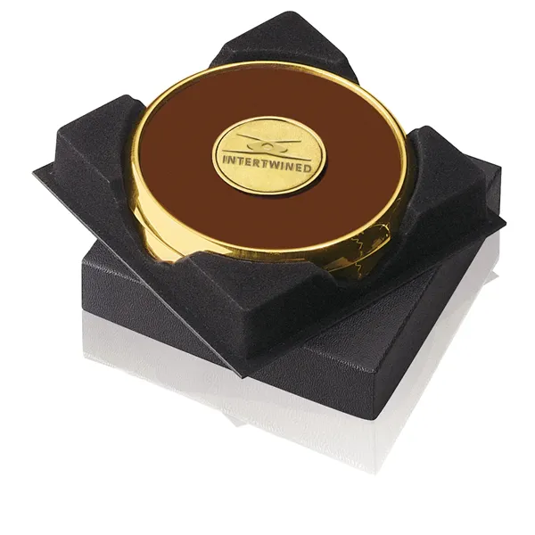 JAFFA® Two Coasters in Deluxe Black Flocked Gift Box