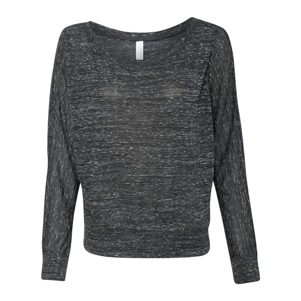 BELLA + CANVAS Women's Flowy Off Shoulder Long Sleeve Tee