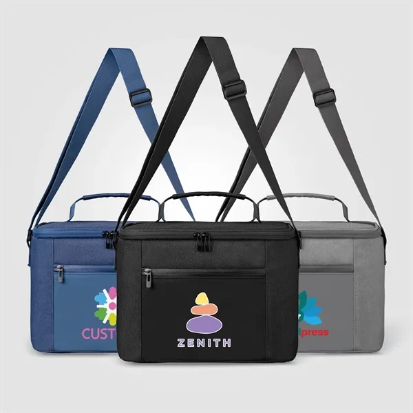 City Pack 600D RPET Zippered Cooler Bag -