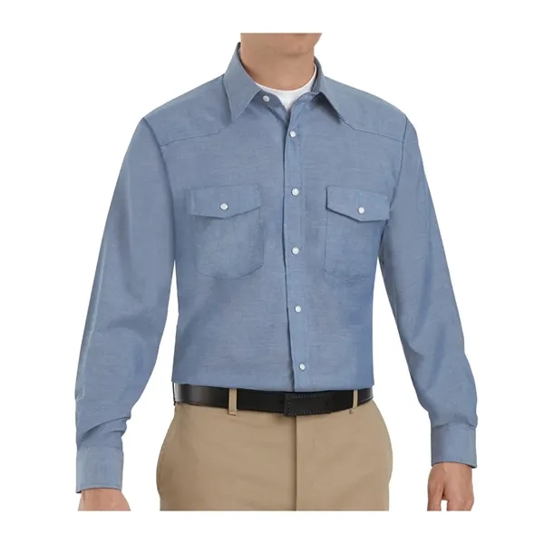 Red Kap Men's Deluxe Western Style Long Sleeve Shirt