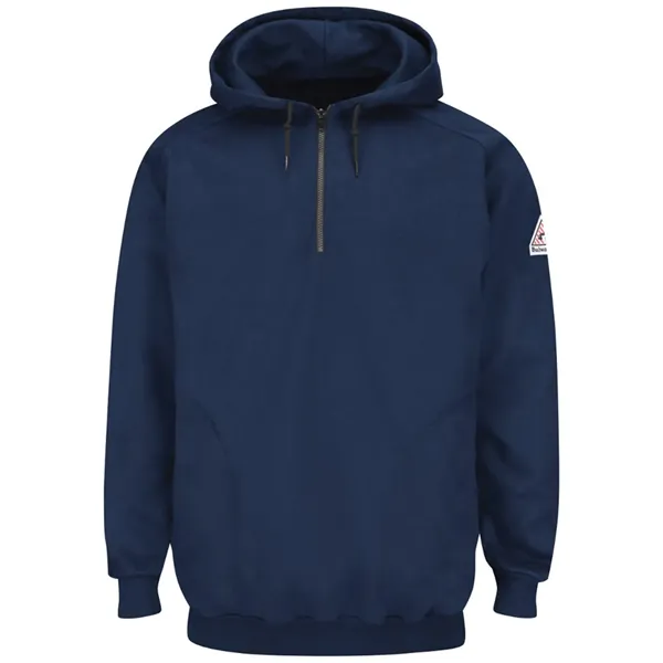 Bulwark Men's Flame Resistant Quarter-Zip Hooded Sweatshirt