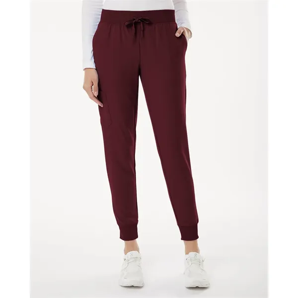 Jaanuu Women's Petite Sizes Silex Knit-Waist Scrub Joggers
