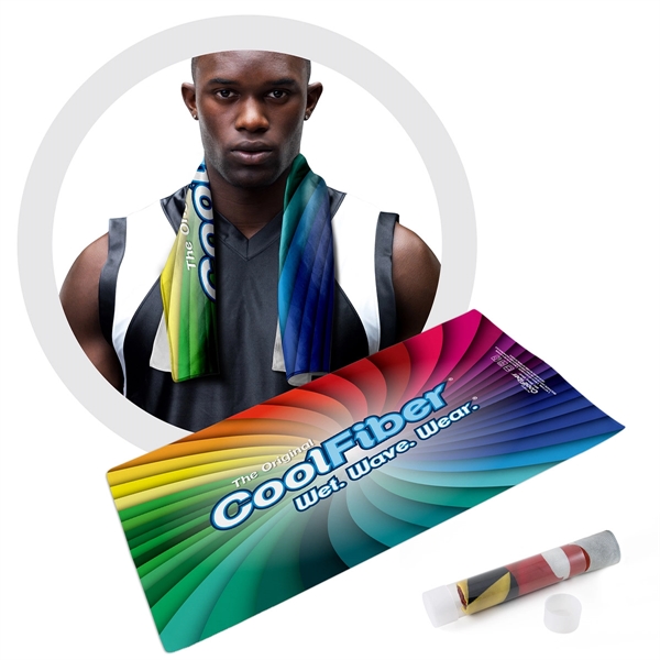 12" x 21" CoolFiber™ Cooling Towel - Full Color, Full Bleed