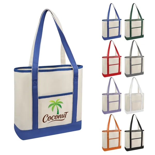 10Oz Two Tone Canvas Grocery Tote Bag